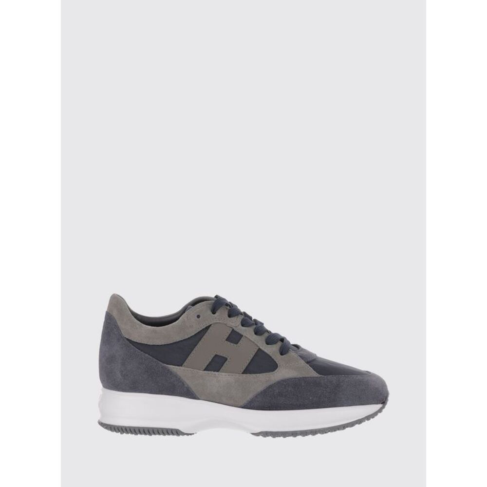Hogan Men H580 Suede And Mesh Sneakers Hogan With Side H Logo
